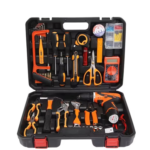 57 Pcs Electric Drill Power Tool Kit for Woodworking Cordless Drill Combo Sets