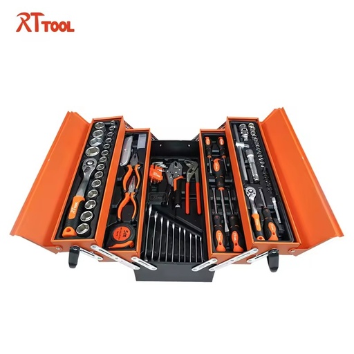 Portable Tool Box Three-layer Metal Multi-function Household Car Multi-layer Foldable Hardware Storage Box Electrician Tool Set
