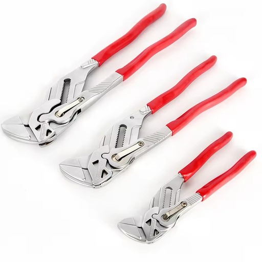 New-style Quick-action Chromium-vanadium Steel Red/Silver Inch Water Pump Pliers Eagle-beak Pipe Wrench Multi-functional