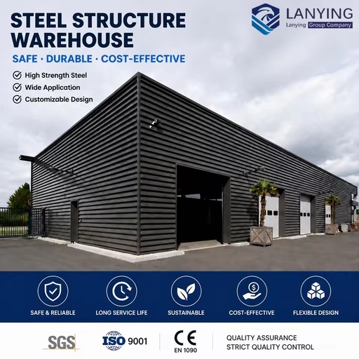 Modern Sustainable Steel Structure Warehouse Prefabricated Industrial Complex for Business Park Modular Metal Storage Hall