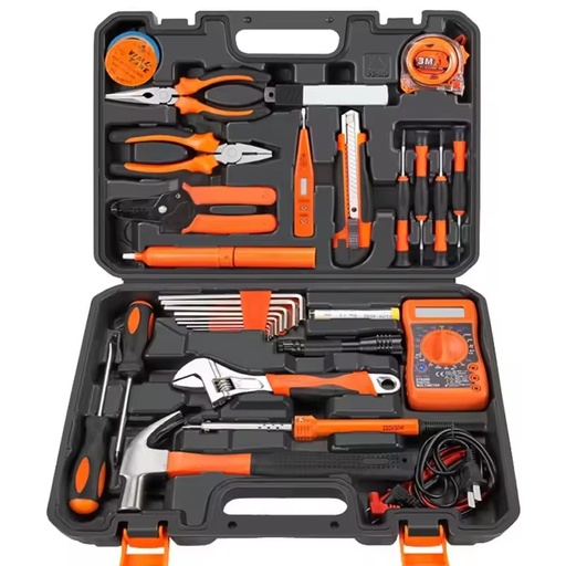 35pcs Multi-Function Electric Toolbox Set Household & Electrician Repair Kit with Wrench for Home Maintenance & DIY