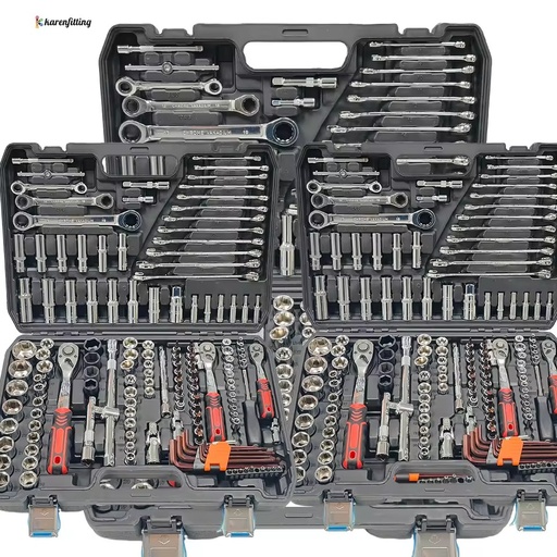 Professional 108/150/172pcs Socket Set Durable Versatile 1/4 3/8 Inch Drive Auto Repair Tool Case Customizable OEM Bag