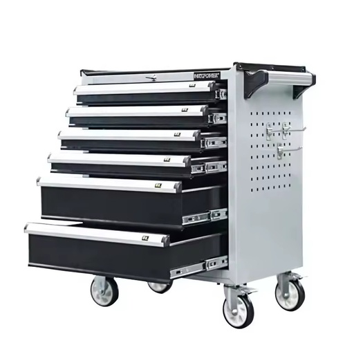 MAXPOWER 368pcs Workshop Garage Cheap Sliver 6 Drawer Rolling Mechanic Tool Chest with Top