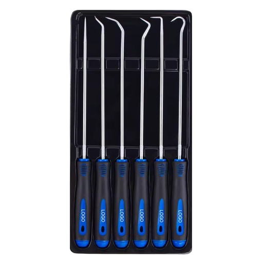 Qixin Hot Sell Vanadium Chrom Steel Blade Hook Utlility Oil Seal Hook Puller 6pcs Pick Hook Set for Auto Car Repair Tool Set