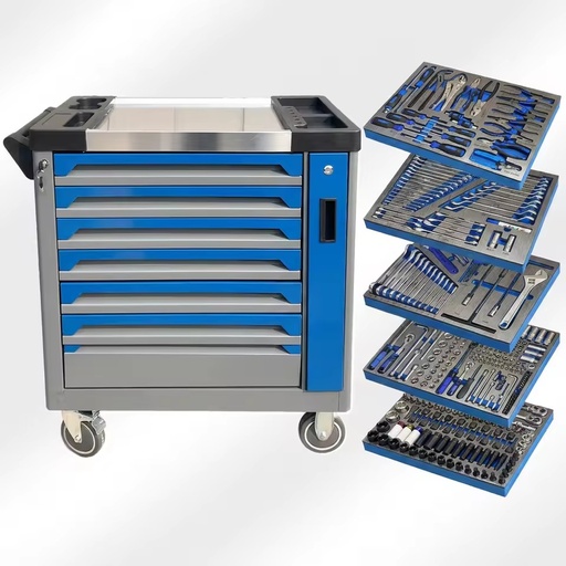 413 Piece Alloy Steel OEM Auto Repair Toolbox Complete Set Socket Wrench Combination Set With Tool Cart