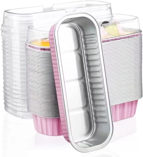 Aluminum Disposable Foil Ramekins Pan Tin With Lids Cupcake Baking Cups Containers Wrappers