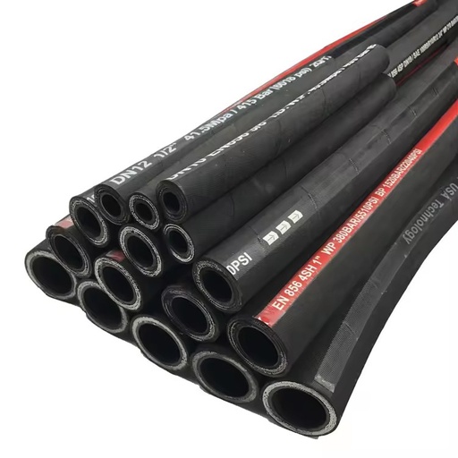 High Temperaturehydraulic High Pressure Hose SAE100 R1 R2 Steel Wire Reinforced Excavator High Pressure Hydraulic Hose
