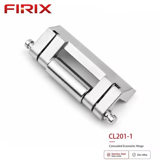 CL201-1 Industrial Stainless Steel Concealed Internal Hinge with Welding Sleeve Brushed Finish 180 Opening for Windows & Doors