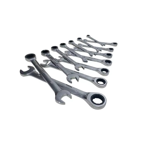 14pc Heavy-Duty 72T Dual-End Gear Wrench 8-24mm Ratcheting Combination Set Carbon Steel Metric Open/Box Industrial DIY Design