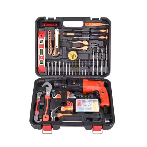 Custom Kit Set Drilling Machine Tool Electric Drill Car Power Hard Complete Tool Electrician Hammer Box Sets With Tools