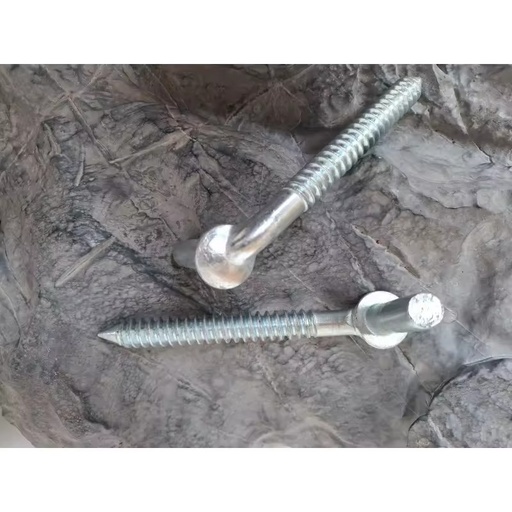 Lag Screws, 5/8"x6"x2", clear Zinc-plated