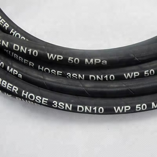 Two-Layer Braided Steel Wire SAE 100 R2 EN853 2SN Industrial Hydraulic Hose Synthetic Rubber High Pressure Custom Cutting