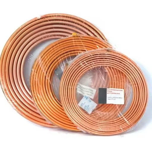 Custom Size T2 (C1100) Pancake Coil Copper Tube-1/4"-3/4" (DN6-DN20) 0.5-1.0mm Wall for Industrial HVAC Welding Customizable