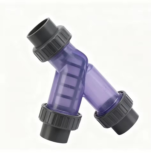 PVC/UPVC True Union Transparent Y Strainer Filter for Water Treatment System