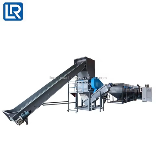 pet bottle plastic recycled flake hot washing floating line