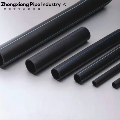 High Quality Black HDPE Water Pipe PE100 Grade 20mm-1000mm SDR11 SDR17 Plastic HDPE Pipe for Drinking Water Project