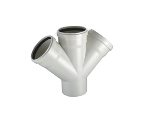 HJ Manufacture DIN Standard PVC Fittings for Water Drainage with Gasket SKEW CROSS