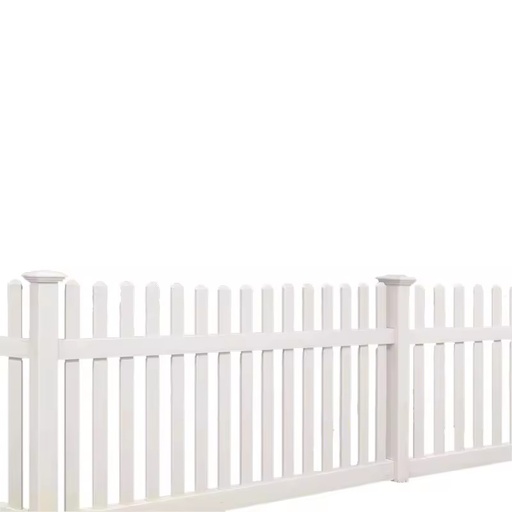 White Plastic Garden Fencing Vinyl Decorative PVC Picket Fence