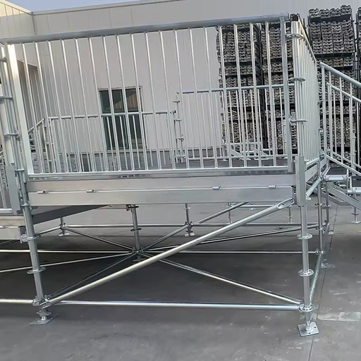Steel Ringlock Scaffolding Scaffold Adjustable Props Plank Base Plate Platform Guardrail Ladder Frame Tube Deck Board Brace Tie