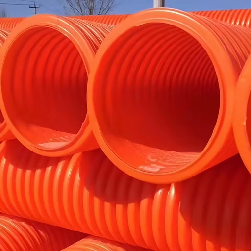Double Wall Reinforced Polypropylene Corrugated Drainage Pipe Durable MPP Threaded Water Piping Power Cable Protective Conduit