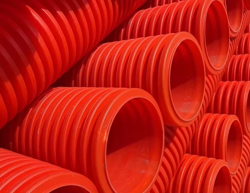 Voltage Underground Orange MPP Power Cable Protection Pipe Durable Double Wall Corrugated Polypropylene Electrical Conduit Tube
