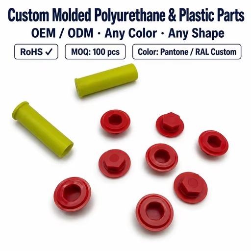High-quality Custom-molded Injection Polyurethane Parts Wear-resistant Special-shaped Components Custom Color for Industrial