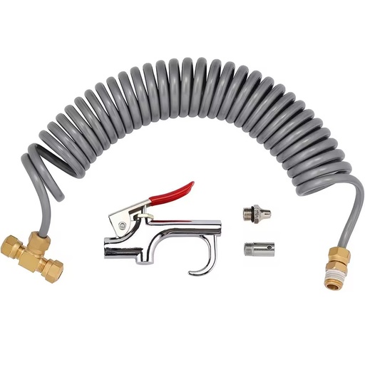 Heavy Duty Truck Air Seat Blow Gun Kit, Lever Air Blow Gun with 2 Nozzle Tips