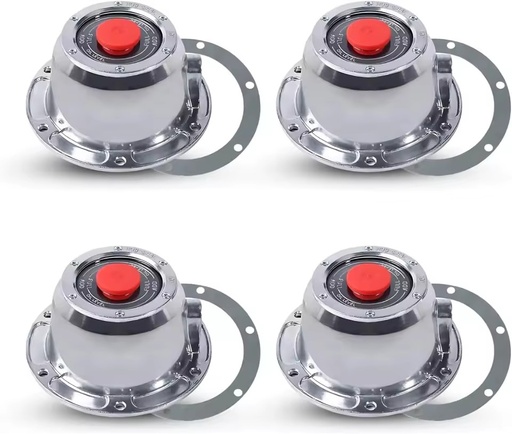 New Silver 343-4195 Aluminum Hub Cap 6 Holes for Semi Truck Trailer Replacement