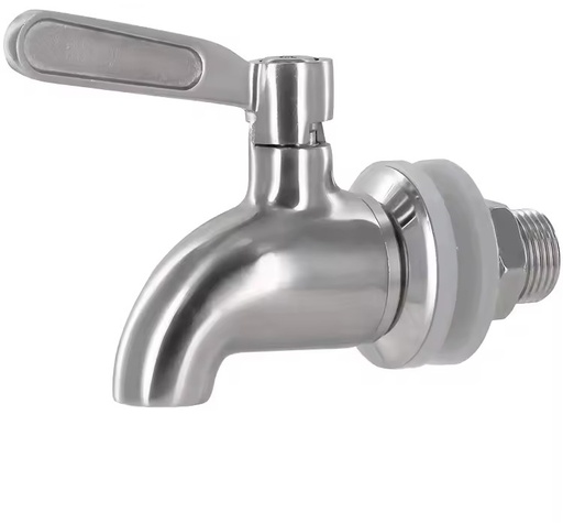 Single Handle Polished Stainless Steel Bibcock Faucet Tap for Basin Use Barrels Liquor Kegs Beer Servers 16mm Metered Faucets