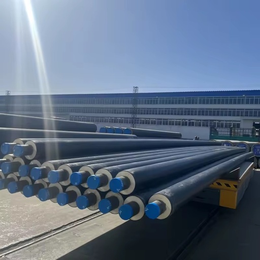 DN100-600 Underground HDPE Jacket Polyurethane Foam Thermal Insulation Steel Pipe Pre Insulated Boiler Pipe GB Standard Welding