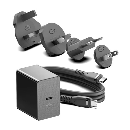 Interchangeable Plug GaN Chargers PD65W Power Adapters for AR VR Ray-Ban Meta Lens Chat AI Glasses Solos AirGo Vision RayNeo Pro