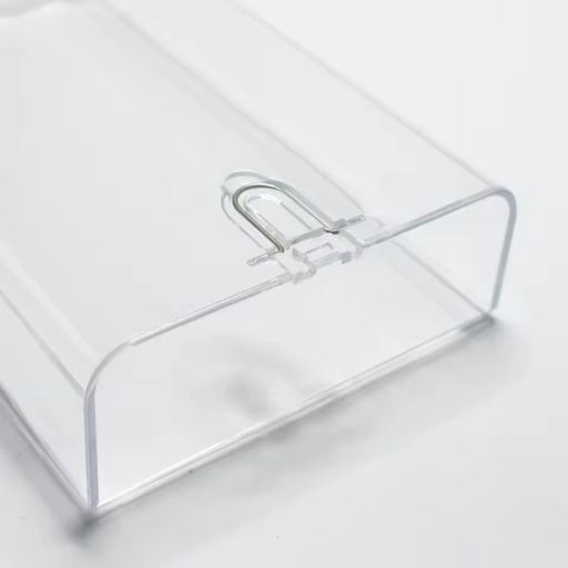 PS Transparent Plastic Jewelry Box Is a square Transparent Container Box with a Hook Lid