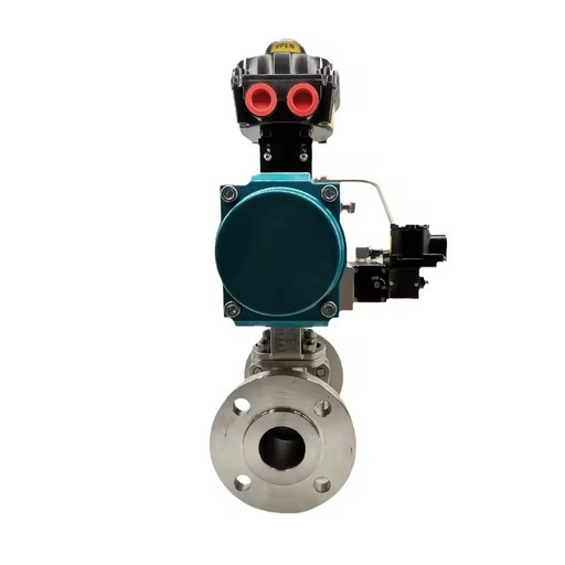 Q641F Pneumatic Flange Ball Valve Stainless Steel Corrosion-Resistant High Water Quick Cut-Off PTFE Sealing 1/2"-2" Port OEM