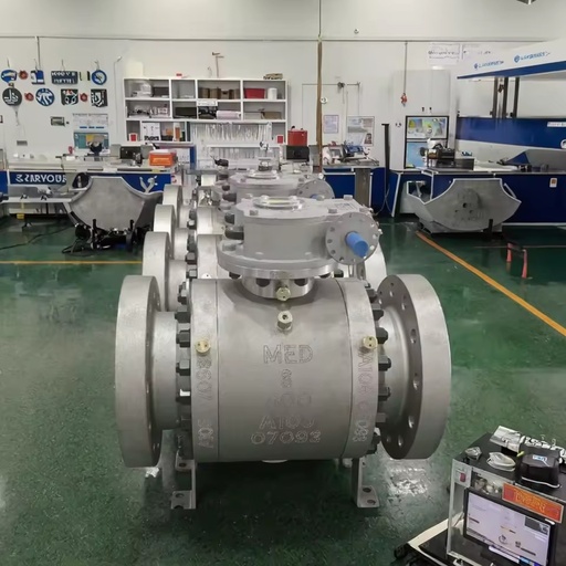 High/Low Temperature Top Mounted Flanged Trunnion Ball Valve High Pressure 200 psi Hydraulic OEM Stainless Steel 304 PTFE