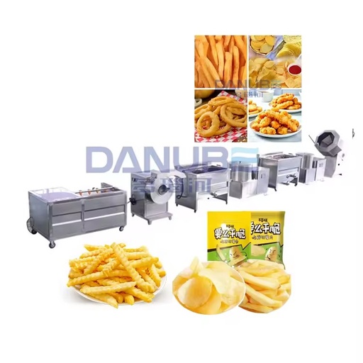 Industrial Potato Chips Making Machine Processing Equipment Fresh French Fries Production Line
