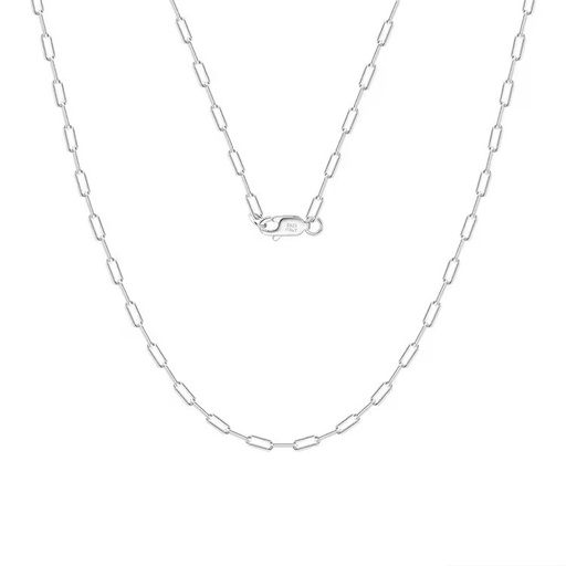 Wholesale Italian Jewelry S925 Sterling Silver 18K Gold Plated 1.8mm Curb Paperclip Thin Chain Necklace for Women Men
