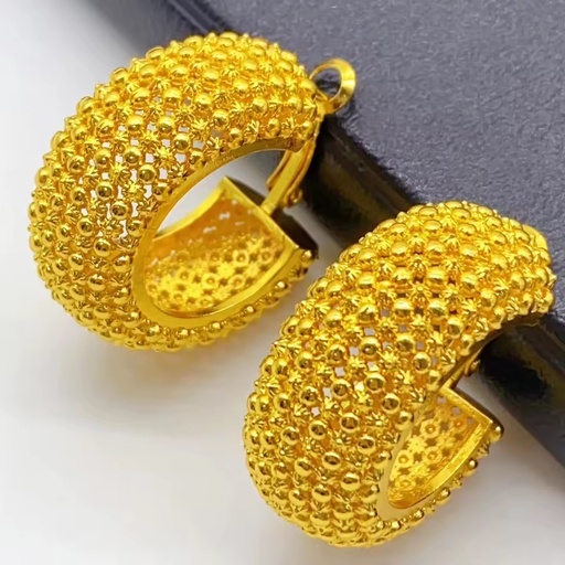Custom Wholesale Earrings Fashion Jewelry Brass Gold Plated Vintage Hoop Woman Earrings for Wedding Party