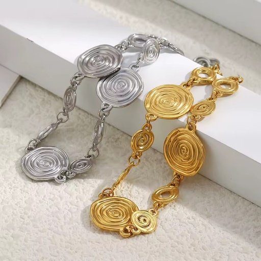 18K Gold Plated Stainless Steel Jewelry Bracelets for Women