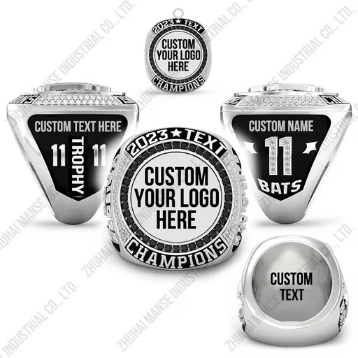 Jewelry Zinc Alloy Brass 925 Silver Portable Football Ringue