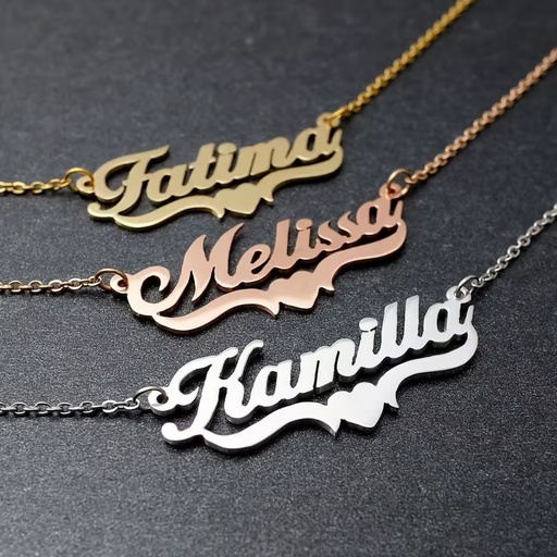 Custom Wholesale Alphabet Name Pendant Necklace Personalized Jewelry for Wedding Anniversary Couple Graduation Gifts