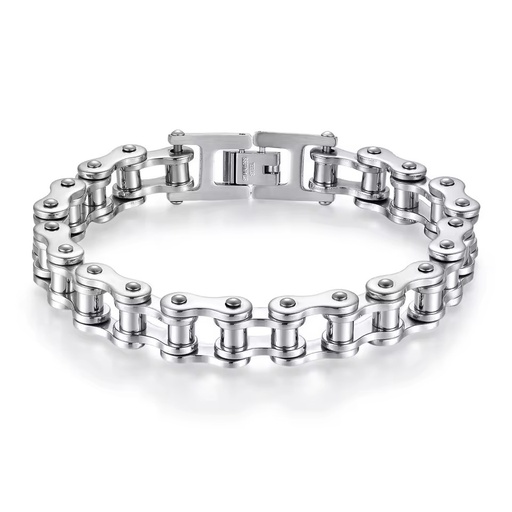 Hypoallergenic 316L Stainless Steel 18K Gold Plated Biker Chain Bracelet Motorcycle Rock Punk Jewelry for Men & Women