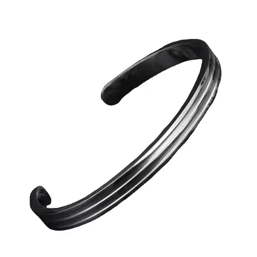 Gendes Jewelry Stainless Steel Bracelet Double Channel Bangle