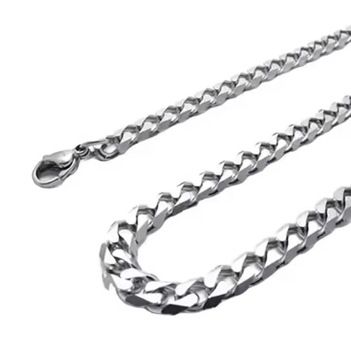 Unisex Custom Silver Stainless Steel Hiphop Chain Pendant Necklace Classic Style for Men's Anniversary