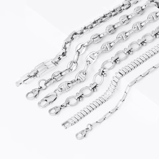 Wholesale Custom Chunky Link Chain Bracelet Men Women Waterproof Tarnish Free Stainless Steel Bracelet