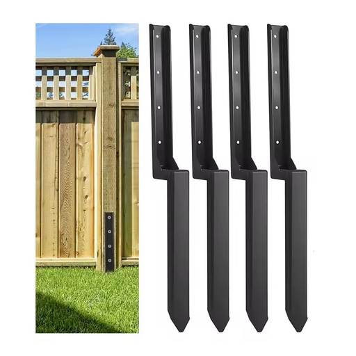 Customized 6X6 Repair Anchor Kit Metal Fence Post Supports Wood Nominal 4X4 for Plate Mender