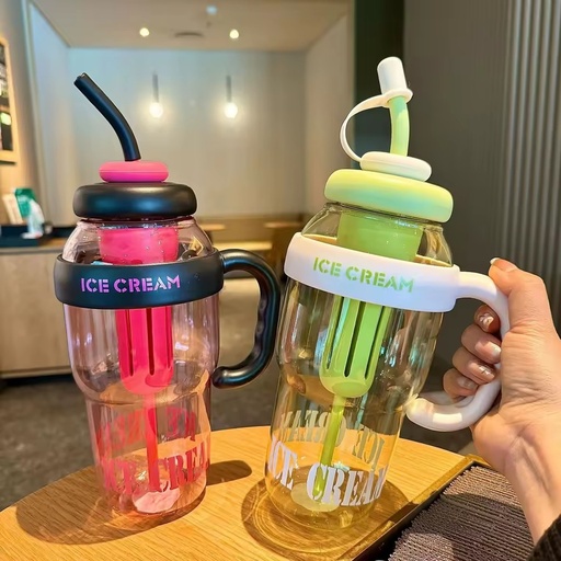 New High Large Capacity Eco-Friendly PC Camping Outdoor Fitness Straw Iced Blended Design Modern Minimalism Cute Style Lucky