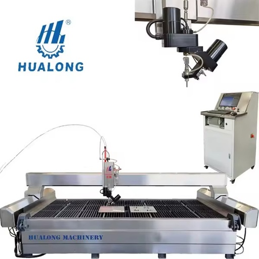 5 Axis CNC Water Jet Machinery Dekton Slab Glass Stainless Steel Cutter by Water Metal 2D 3D Engraving Machine