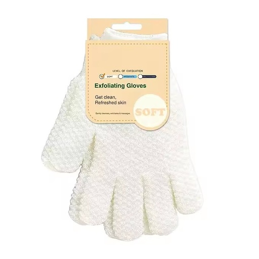 Custom Wholesale Nylon Single Color Bath Gloves Mitts Exfoliate Exfoliating Glove Remove Dead Skin Spa Massage Bath Glove