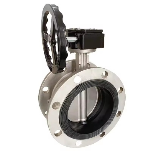 Anti-rust Worm Shaft boost Manual Turbine Transmission Flange Type Stainless Steel Ductile Iron Water Industrial butterfly Valve