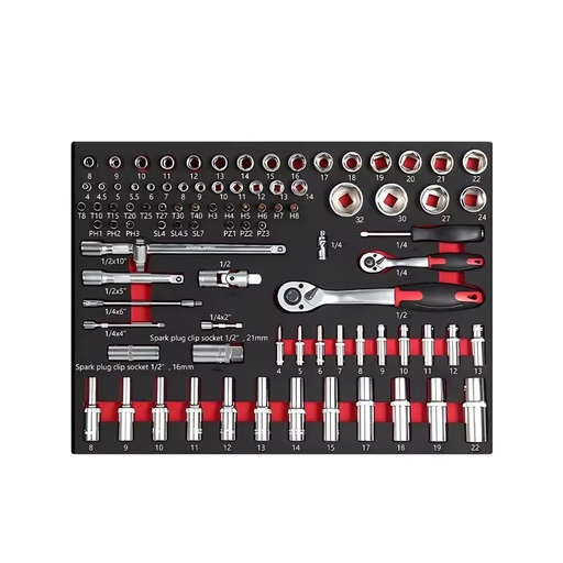 2025 Customizable OEM Case Cr-V Steel Hand Kit Combination Ratchet Wrenches Screwdrivers Manual Drills for Repair Work Workshop